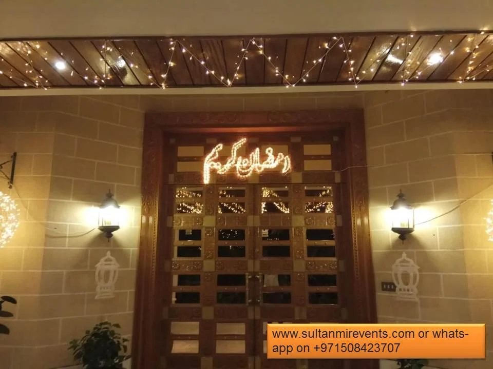 Wedding event decoration rental lights services in UAE, Satwas